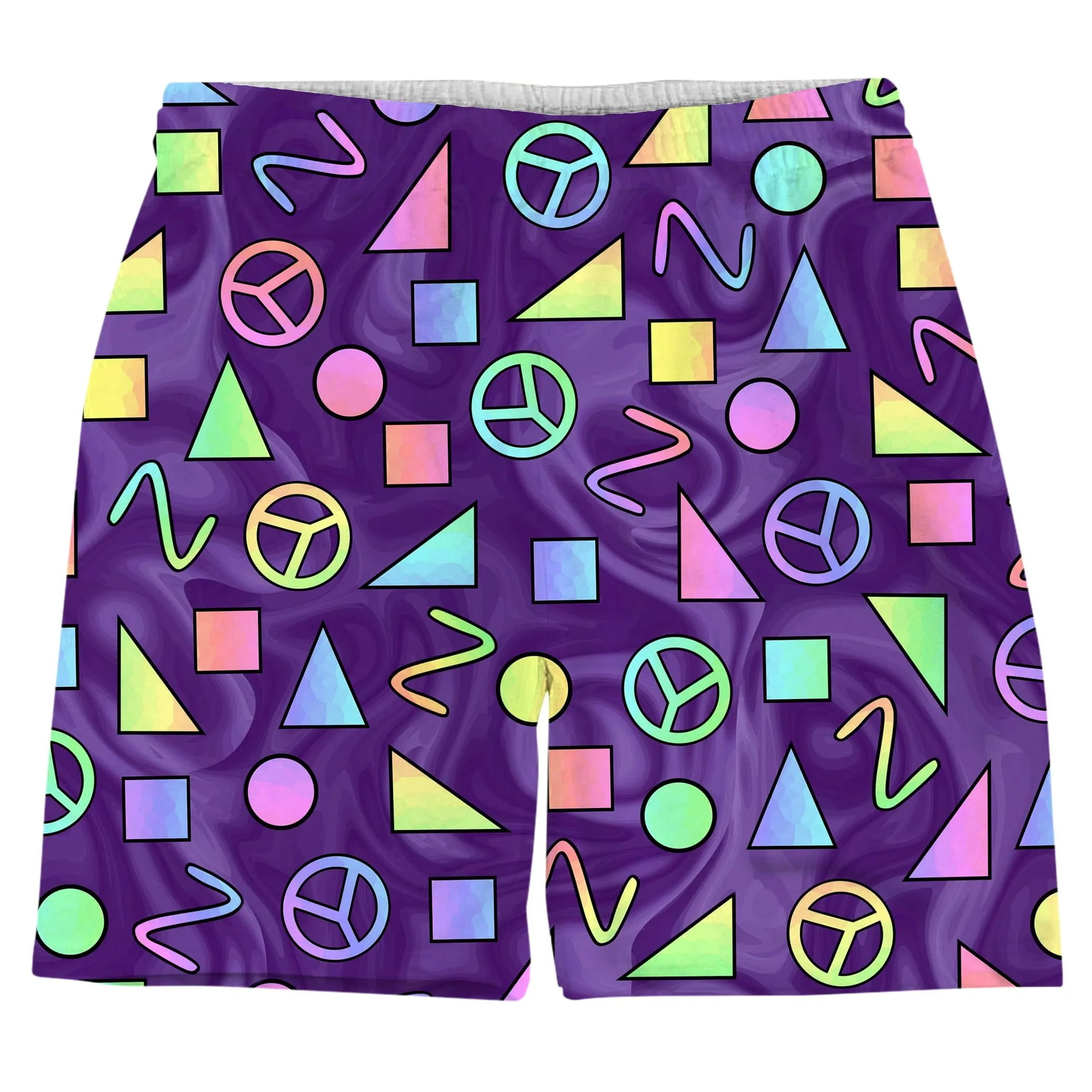Retro Shapes Peace Symbols Purple Tank and Shorts Combo sold by iEDM product image thumbnail 3