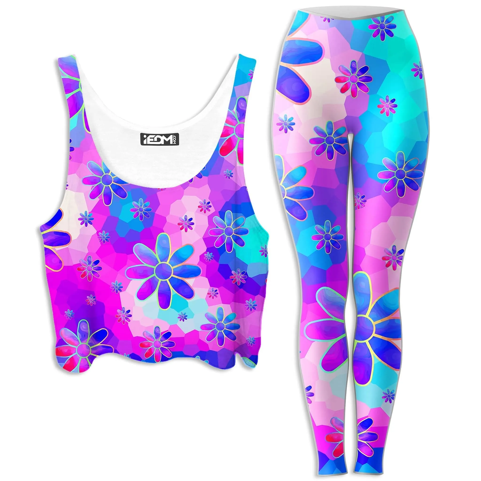 Flower Power Journey Crop Top and Leggings Combo sold by iEDM