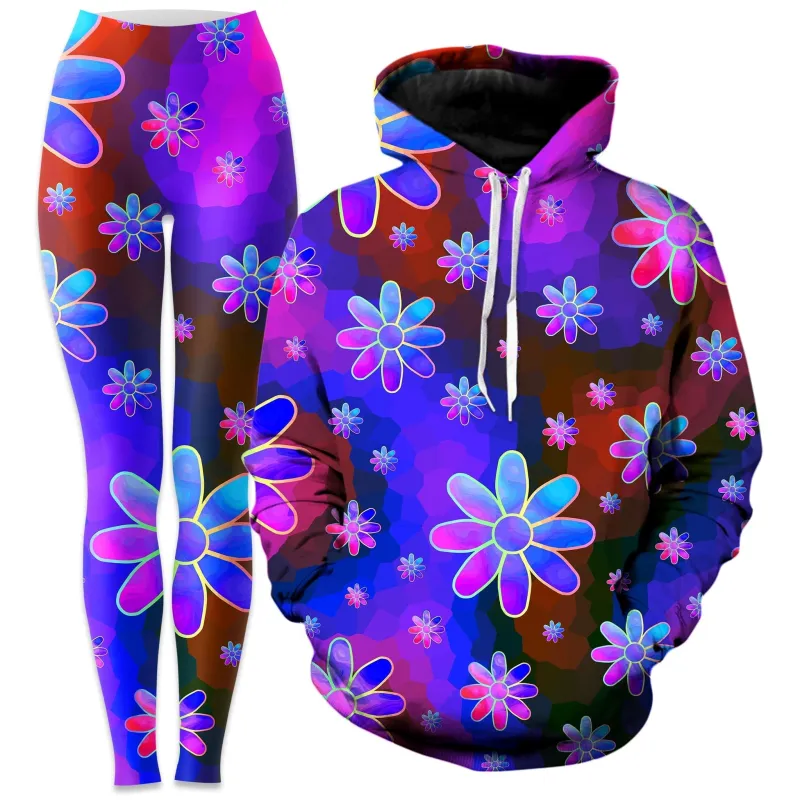 Floral Fantasy Abstract Hoodie and Leggings Combo sold by iEDM