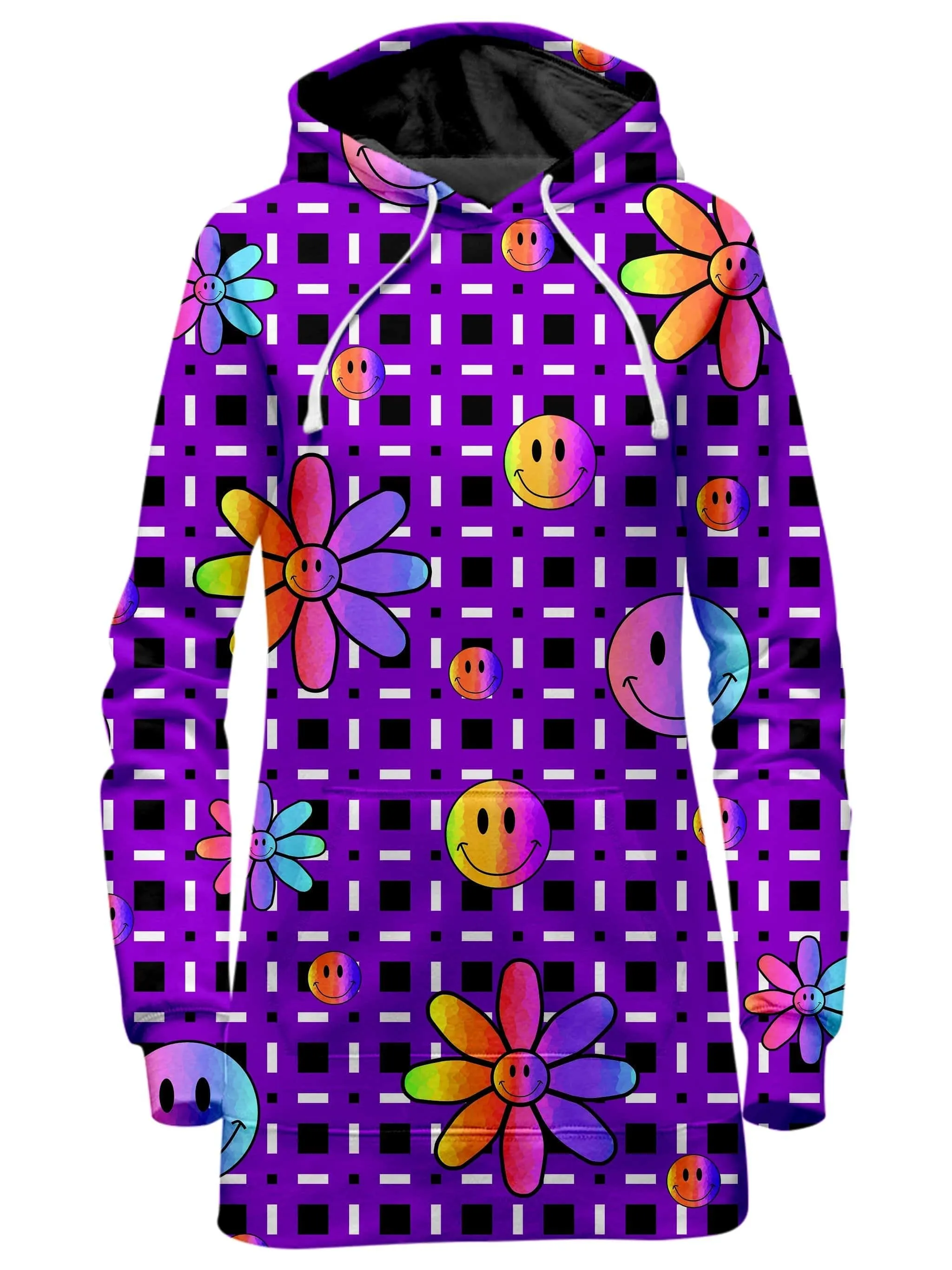 Happiness On Purple Hoodie Dress and Leggings Combo sold by iEDM product image thumbnail 2