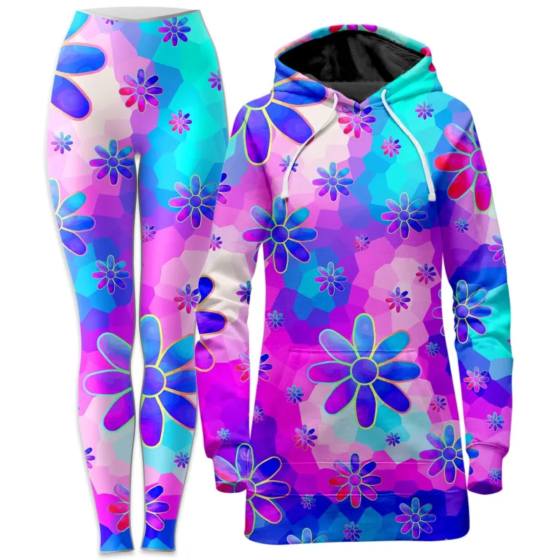 Flower Power Journey Hoodie Dress and Leggings Combo sold by iEDM