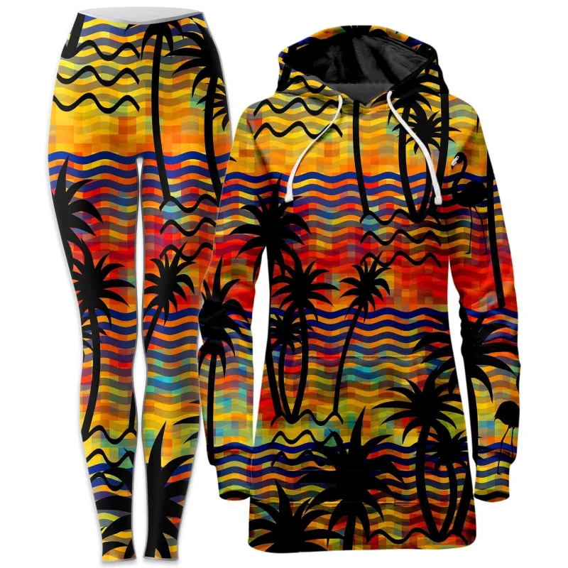 Flamingo Island Hoodie Dress and Leggings Combo sold by iEDM