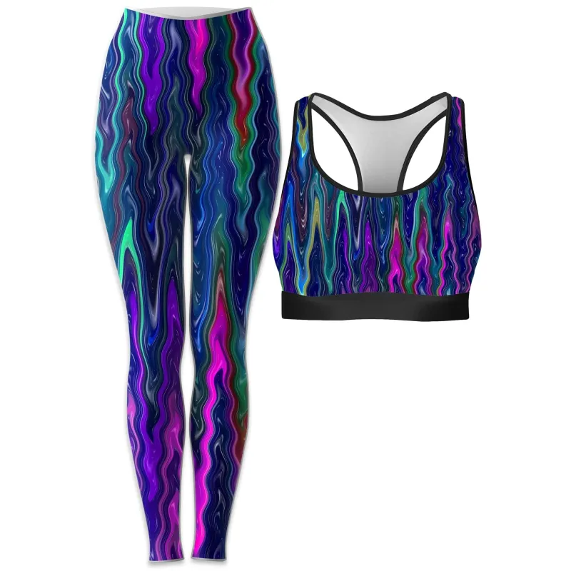 Cosmic Vibrations Rave Bra and Leggings Combo sold by iEDM