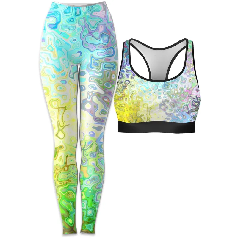 Color Jumble Rave Bra and Leggings Combo sold by iEDM