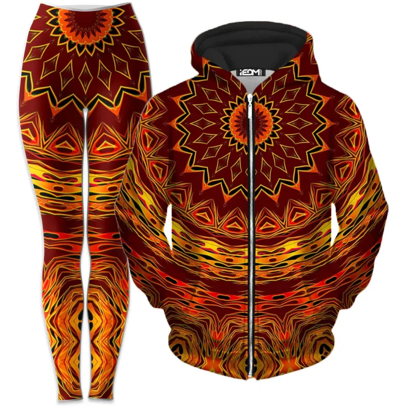 Chain Reaction Zip-Up Hoodie and Leggings Combo sold by iEDM