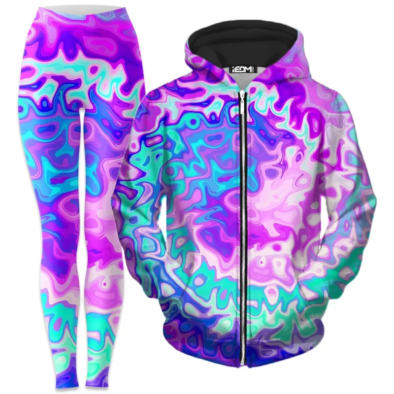Catch The Wave Zip-Up Hoodie and Leggings Combo sold by iEDM