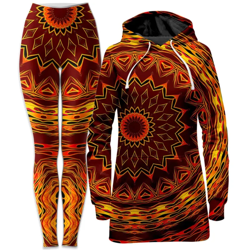 Chain Reaction Hoodie Dress and Leggings Combo sold by iEDM
