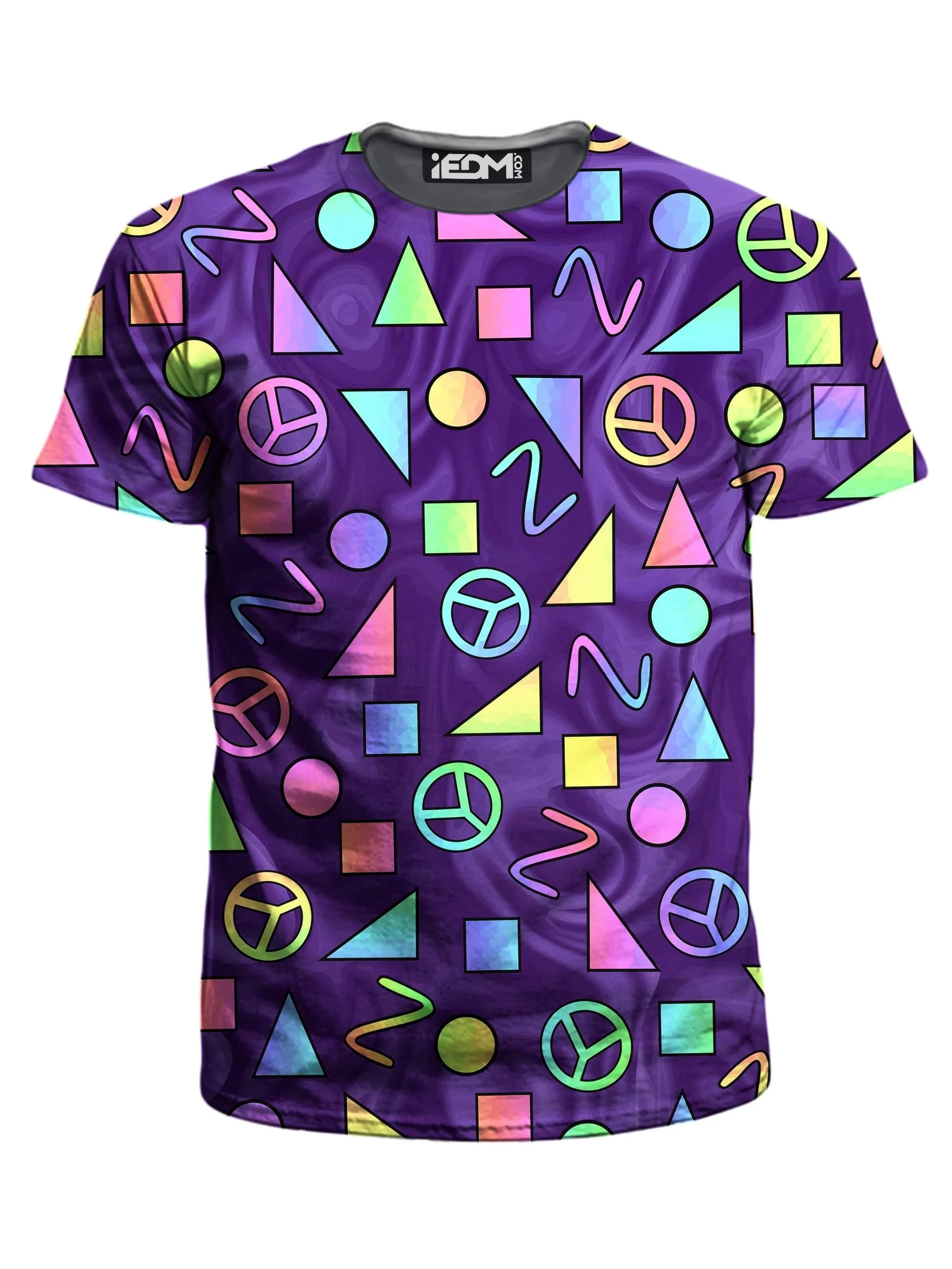 Retro Shapes Peace Symbols Purple T-Shirt and Joggers Combo sold by iEDM product image thumbnail 2