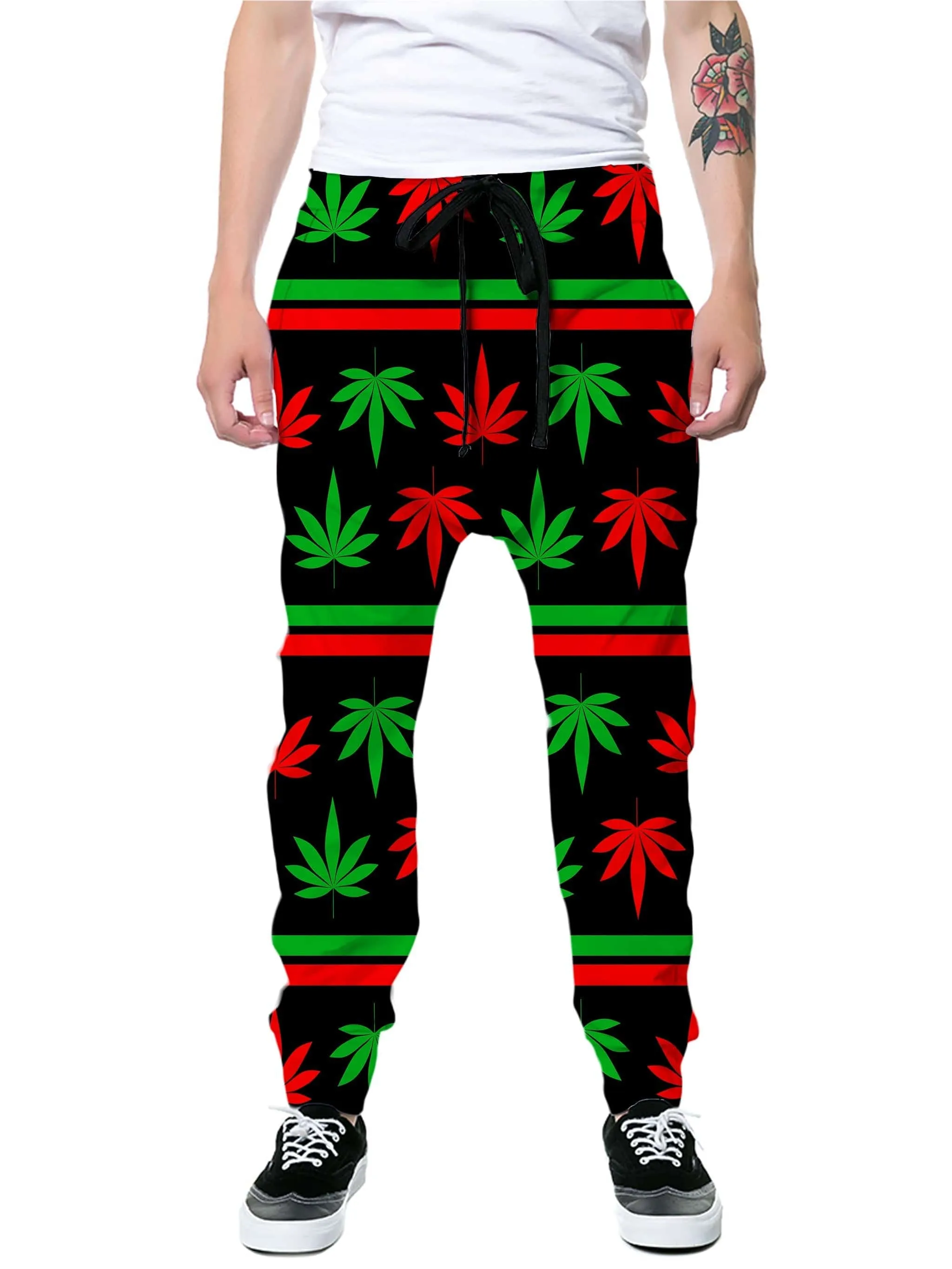 Red And Green Festive Bud T-Shirt and Joggers Combo sold by iEDM product image thumbnail 3