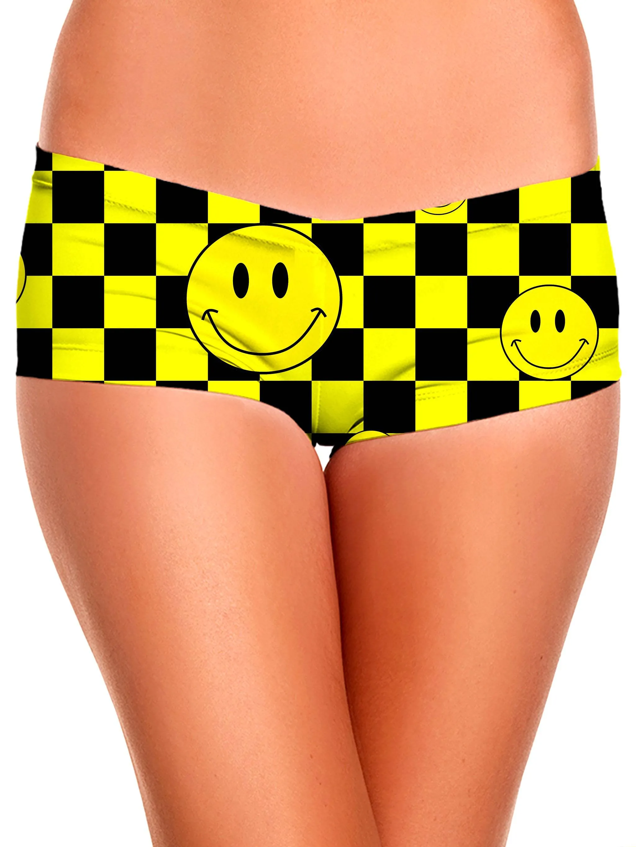 Smile Checkerboard Crop Top and Booty Shorts Combo sold by iEDM product image thumbnail 3