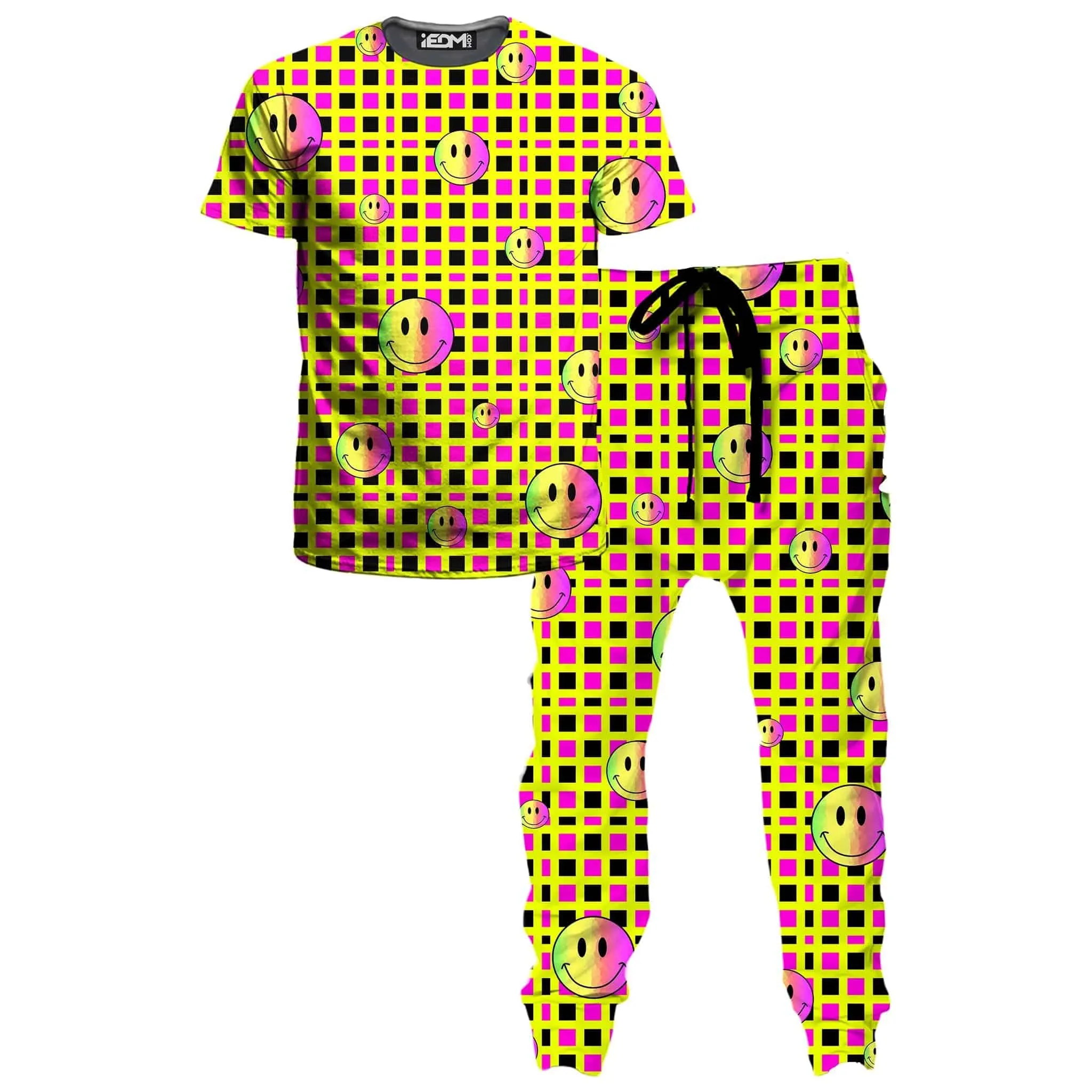 Happy Plaid T-Shirt and Joggers Combo sold by iEDM