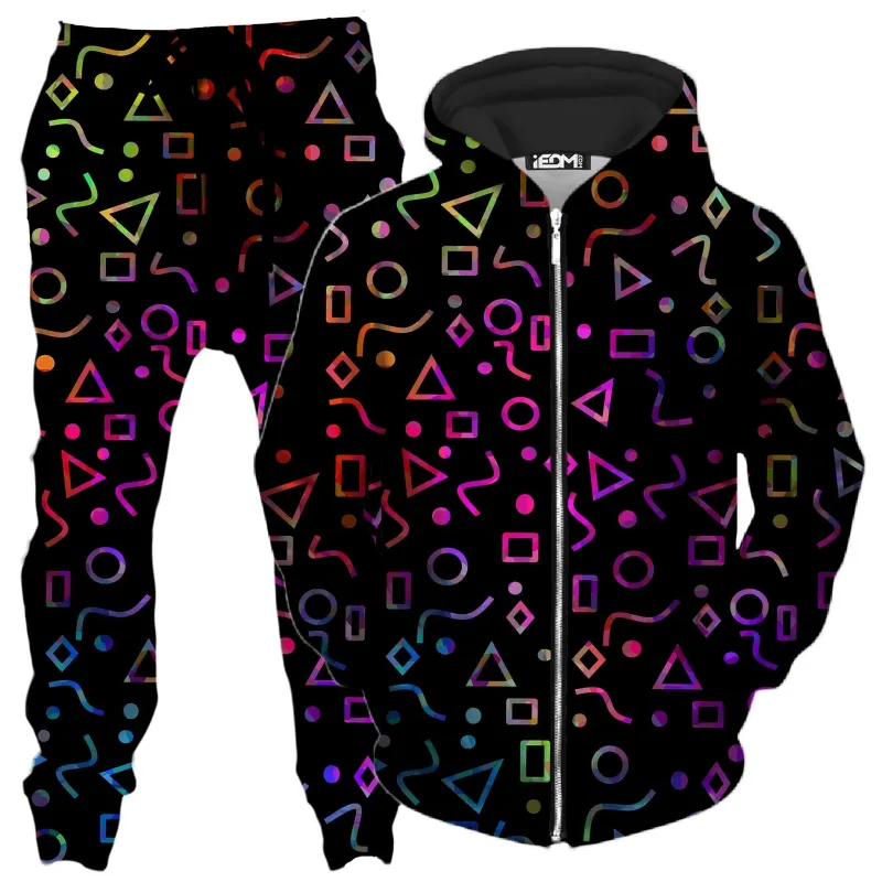 Modern Shapes Zip-Up Hoodie and Joggers Combo sold by iEDM