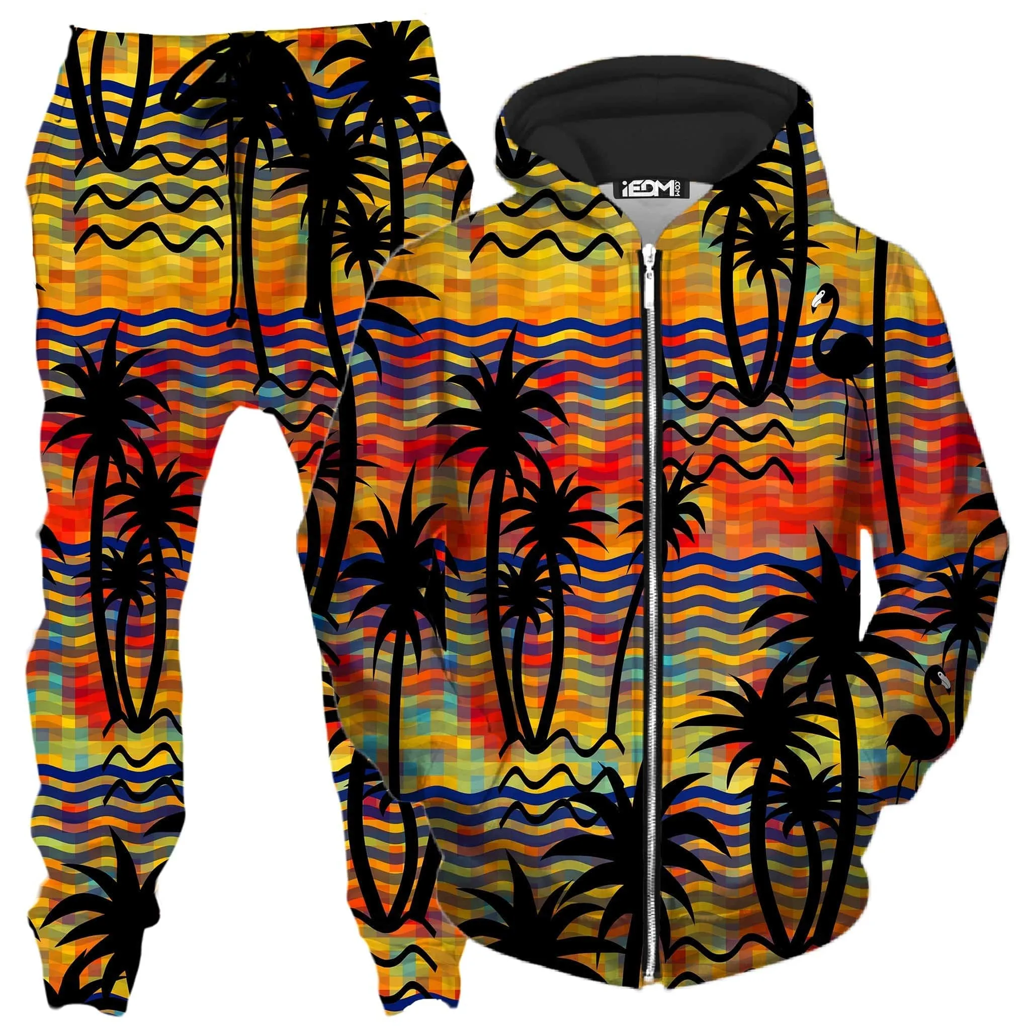 Flamingo Island Zip-Up Hoodie and Joggers Combo sold by iEDM