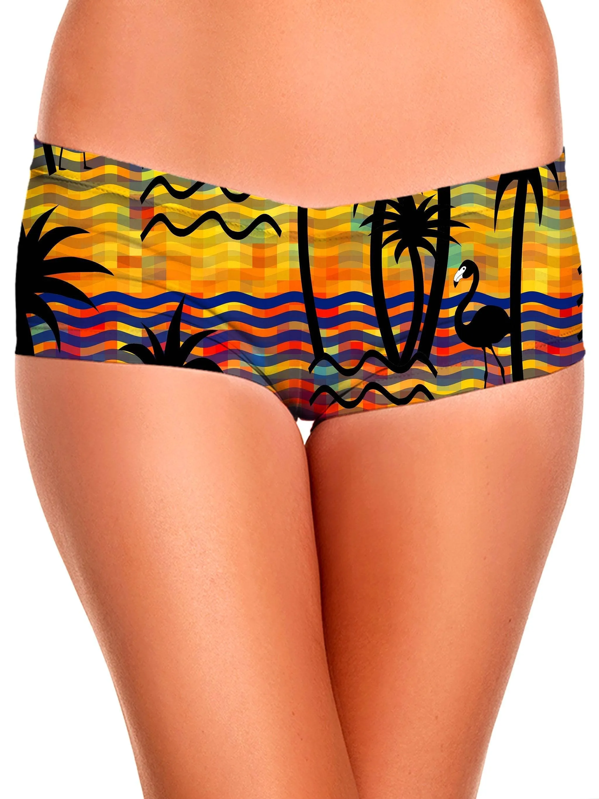 Flamingo Island Crop Top and Booty Shorts Combo sold by iEDM product image thumbnail 3