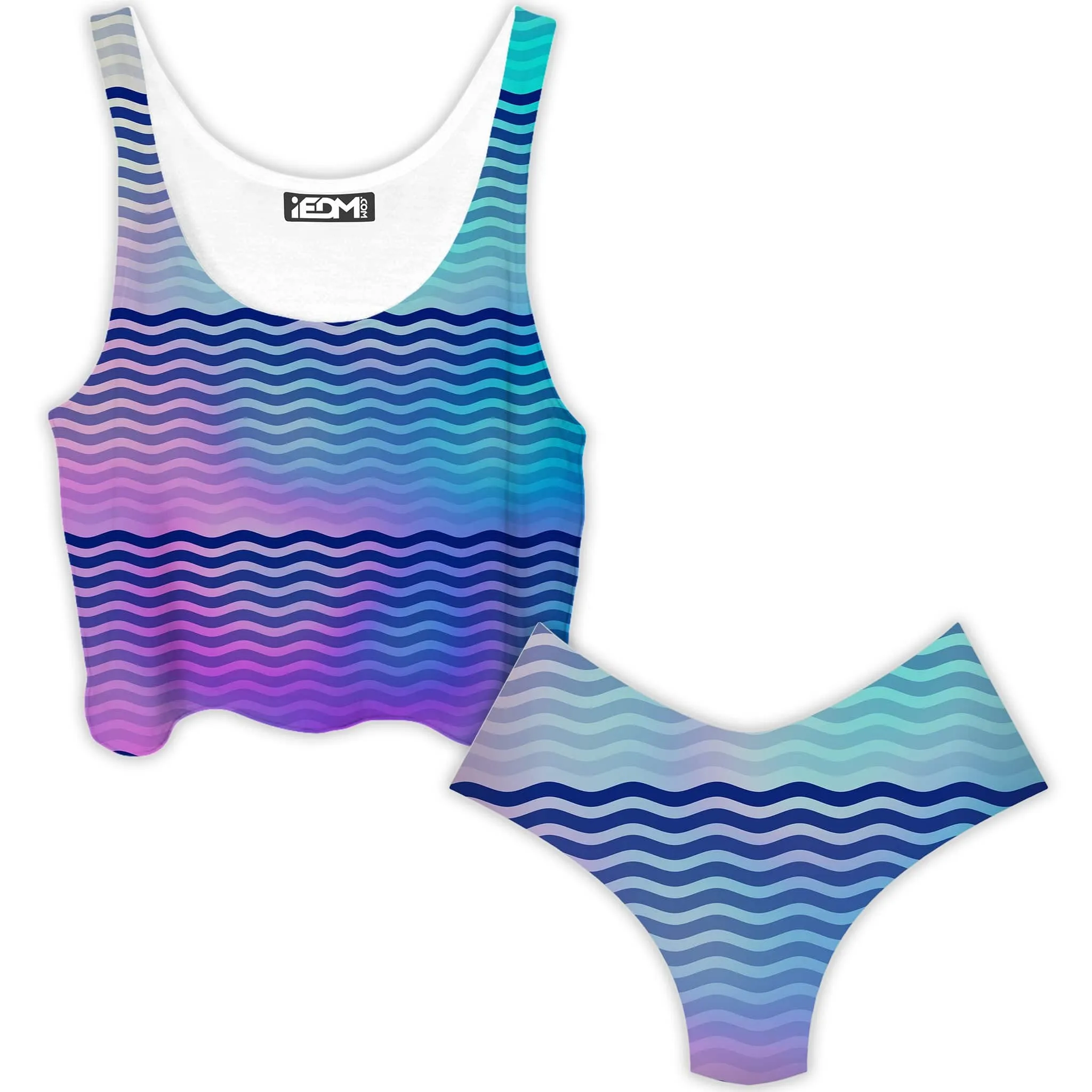 Beach Waves Crop Top and Booty Shorts Combo sold by iEDM