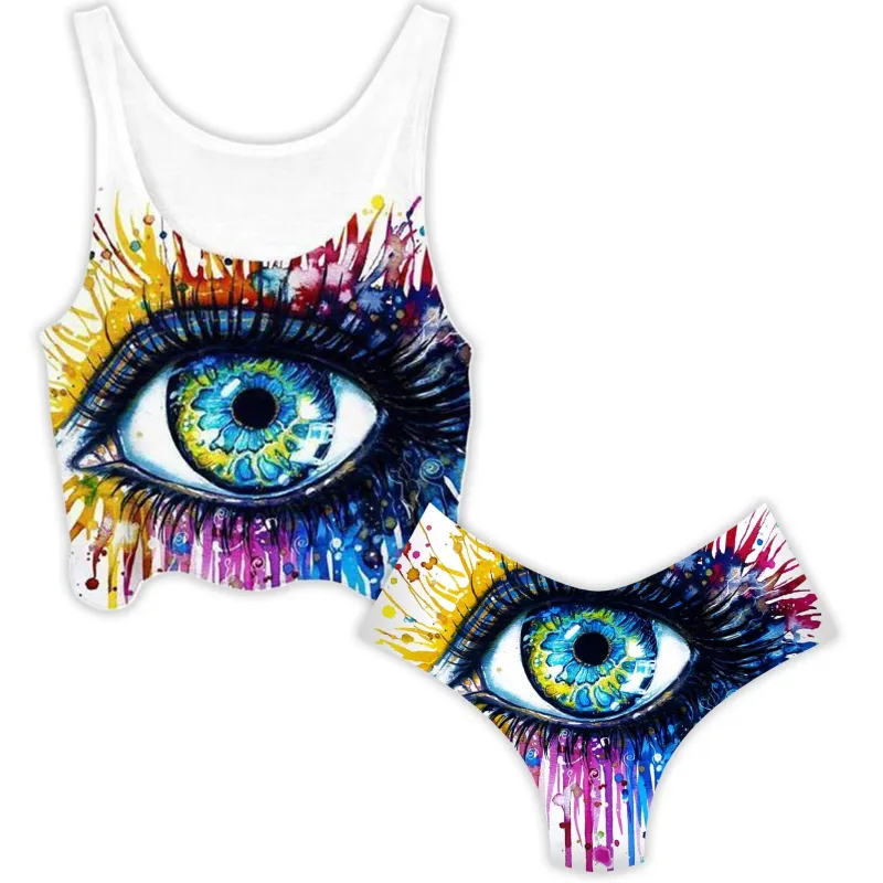 Eyecopi Kopie Crop Top and Booty Shorts Combo sold by iEDM