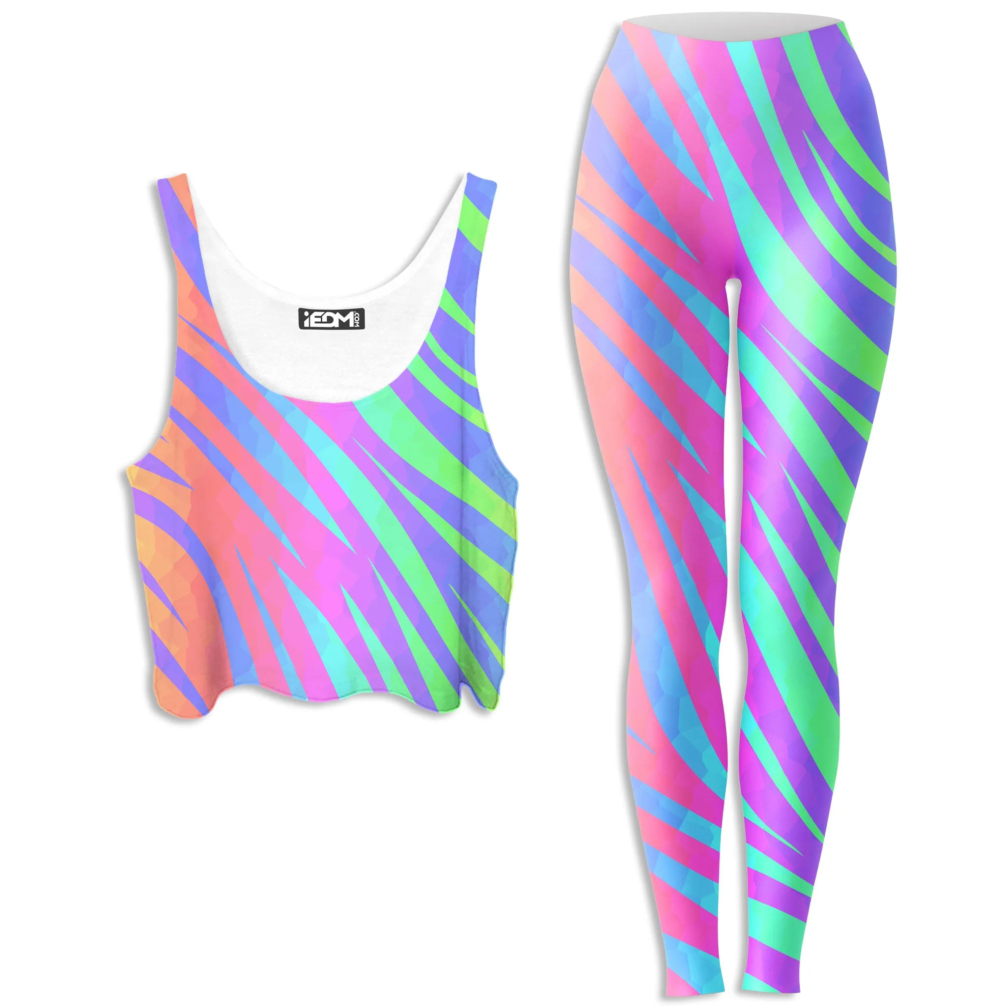 Jungle Print Crop Top and Leggings Combo sold by iEDM