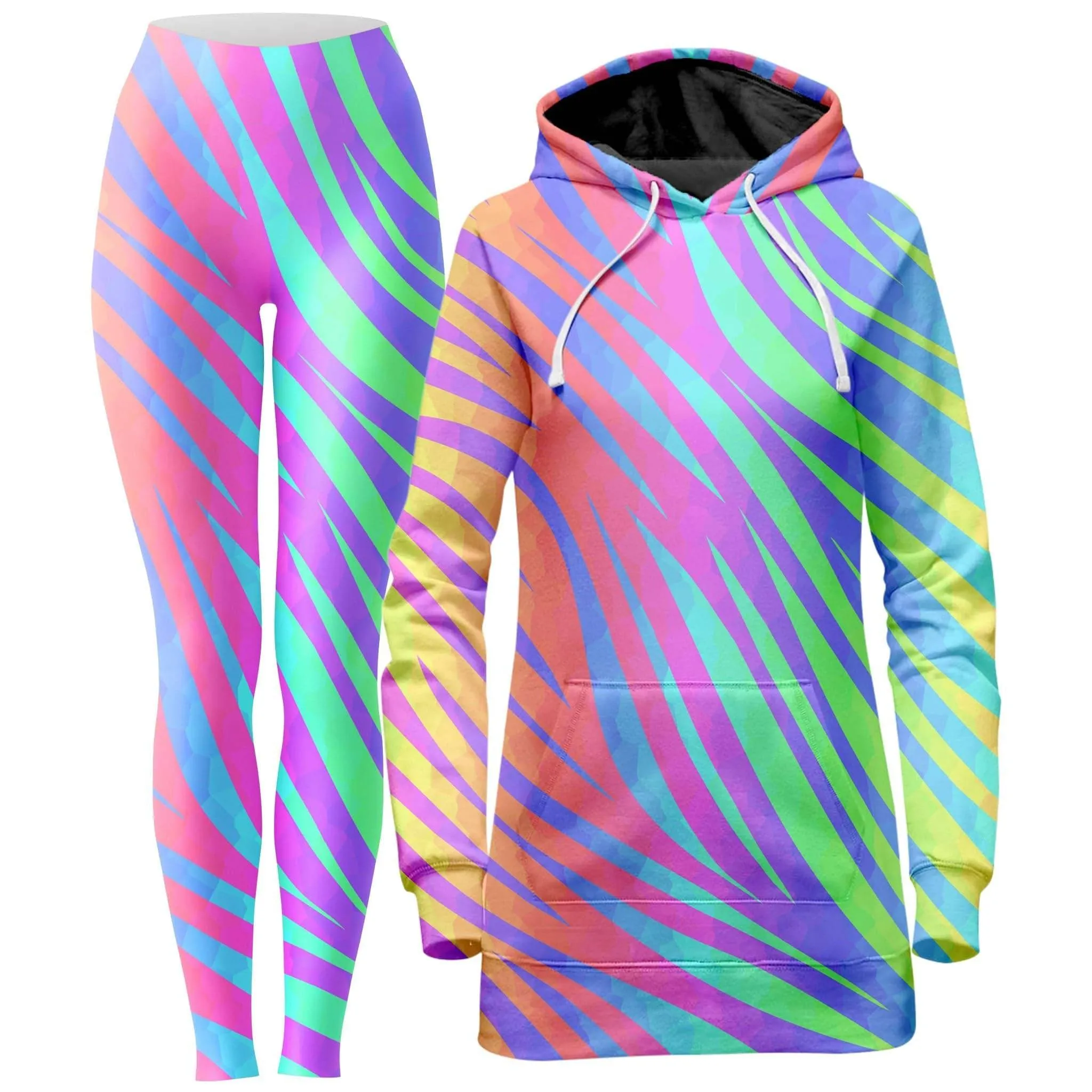 Jungle Print Hoodie Dress and Leggings Combo sold by iEDM