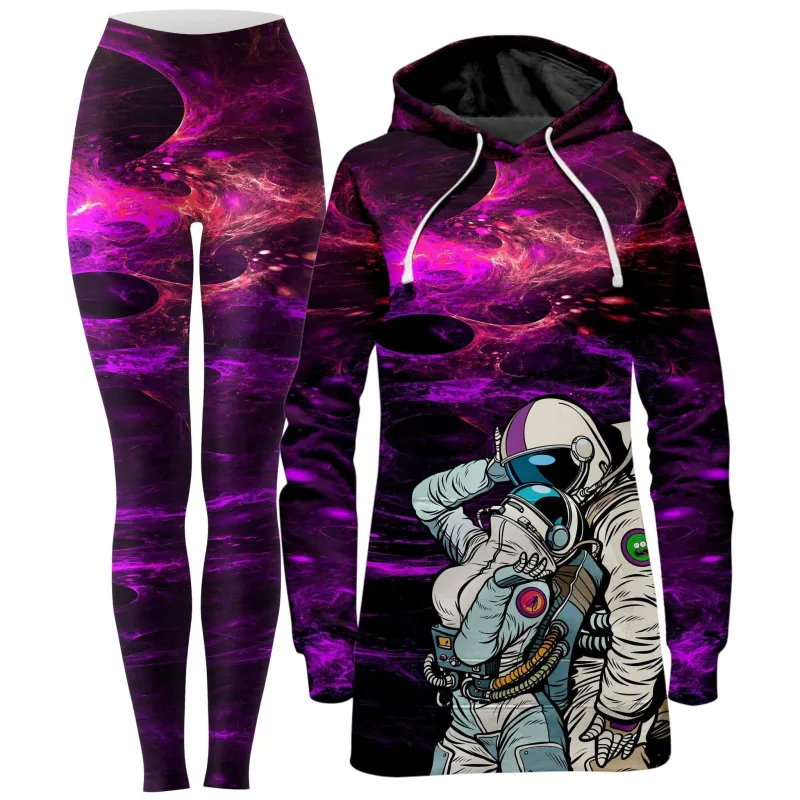 We Landed Hoodie Dress and Leggings Combo sold by iEDM