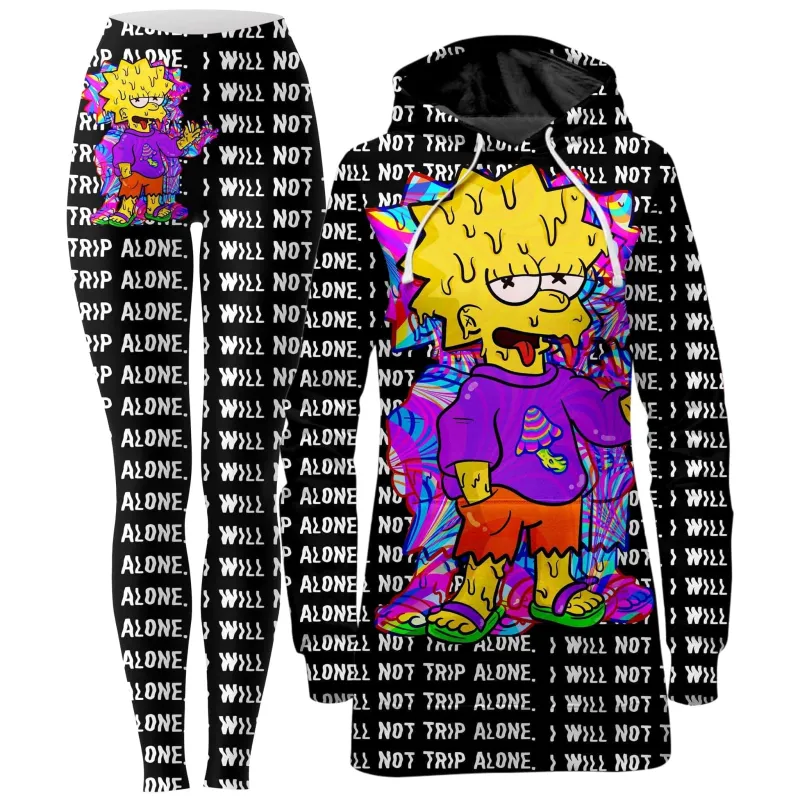 Tripping with Her Hoodie Dress and Leggings Combo sold by iEDM