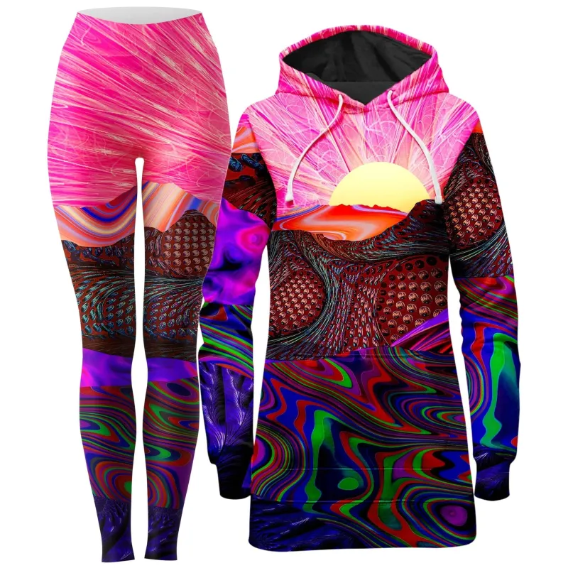 Trippy Trek Hoodie Dress and Leggings Combo sold by iEDM