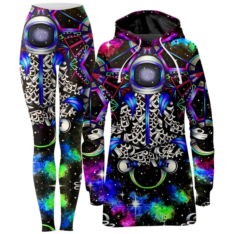 Cosmonaut Hoodie Dress and Leggings Combo sold by iEDM