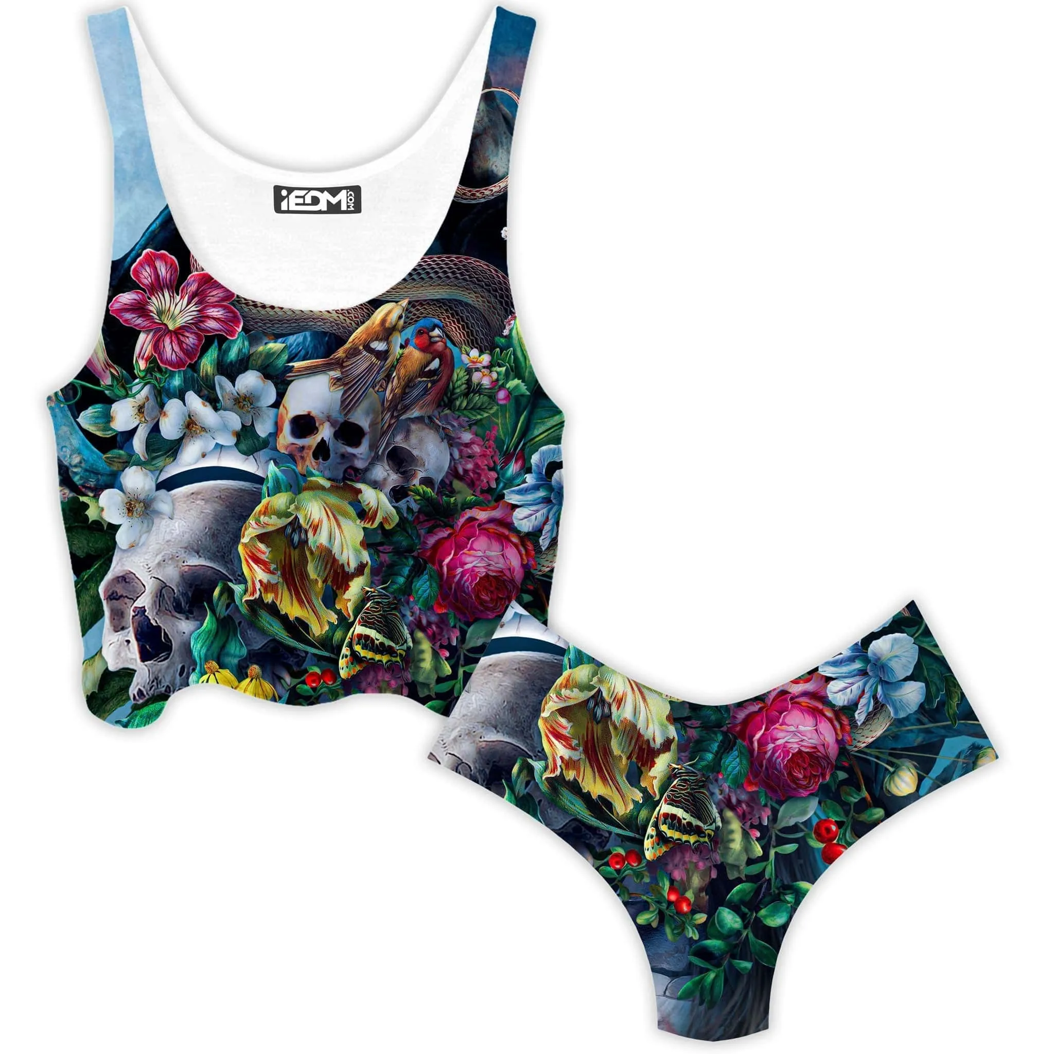 Live and Die Crop Top and Booty Shorts Combo sold by iEDM