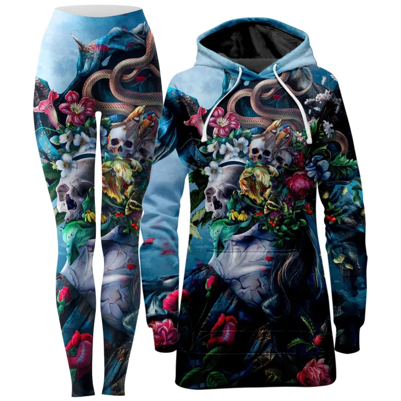 Live and Die Hoodie Dress and Leggings Combo sold by iEDM