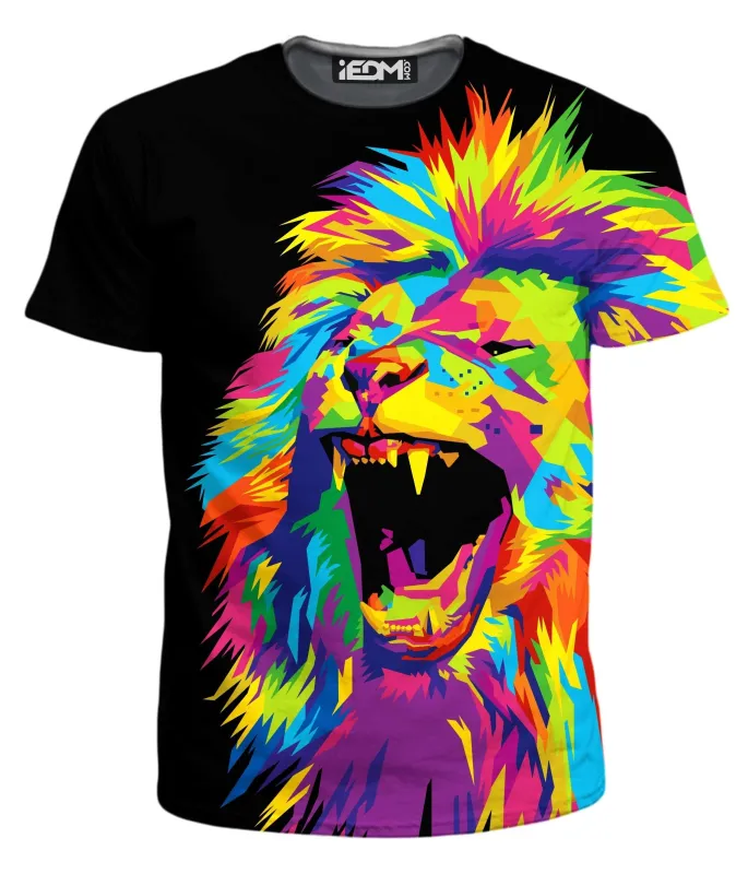 Psychedelic Lion Men's T-Shirt sold by iEDM