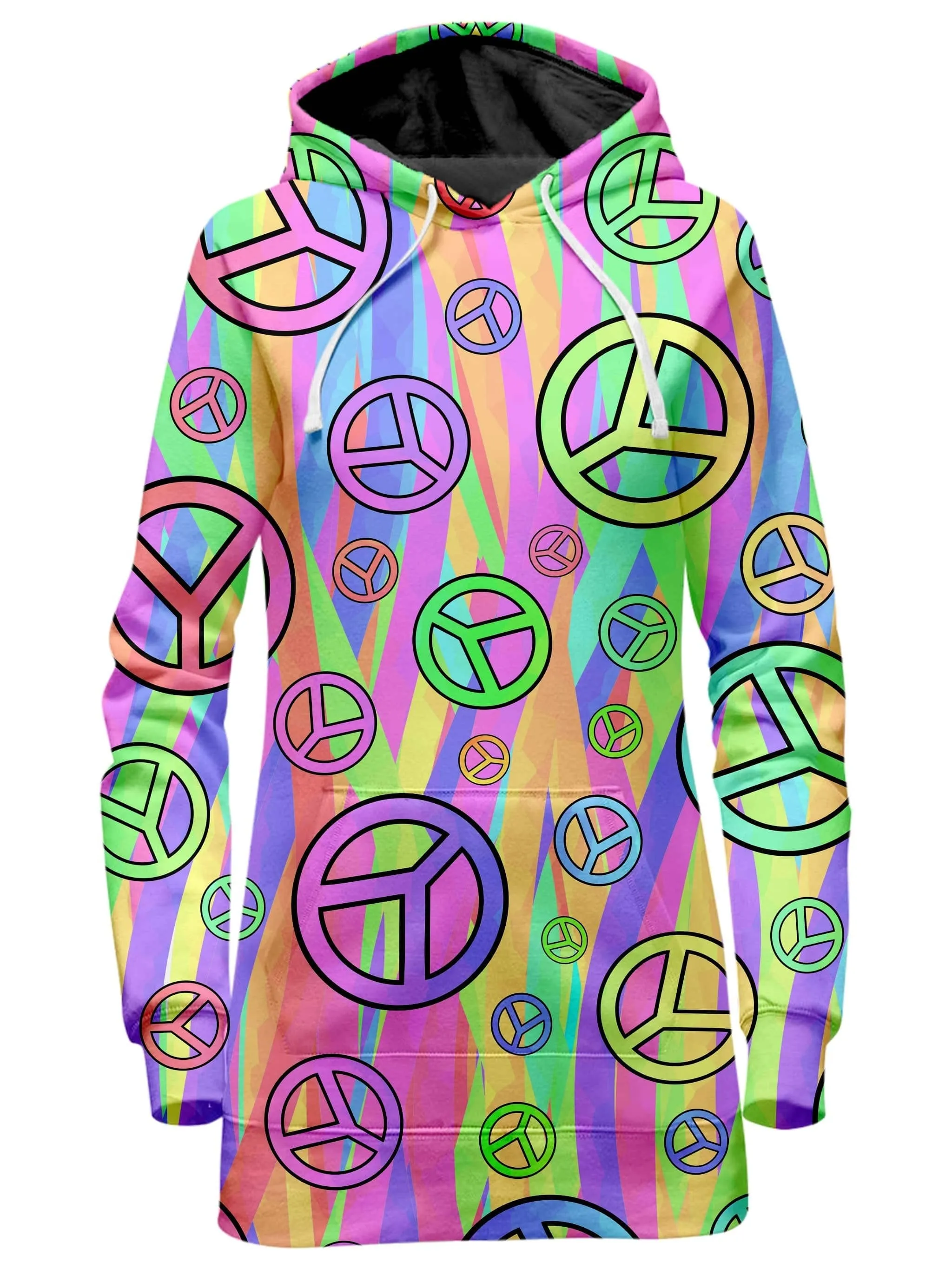 Retro Peace Symbol Hoodie Dress and Leggings Combo sold by iEDM product image thumbnail 2