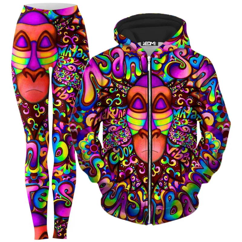 Rafiki Vibes Zip-Up Hoodie and Leggings Combo sold by iEDM