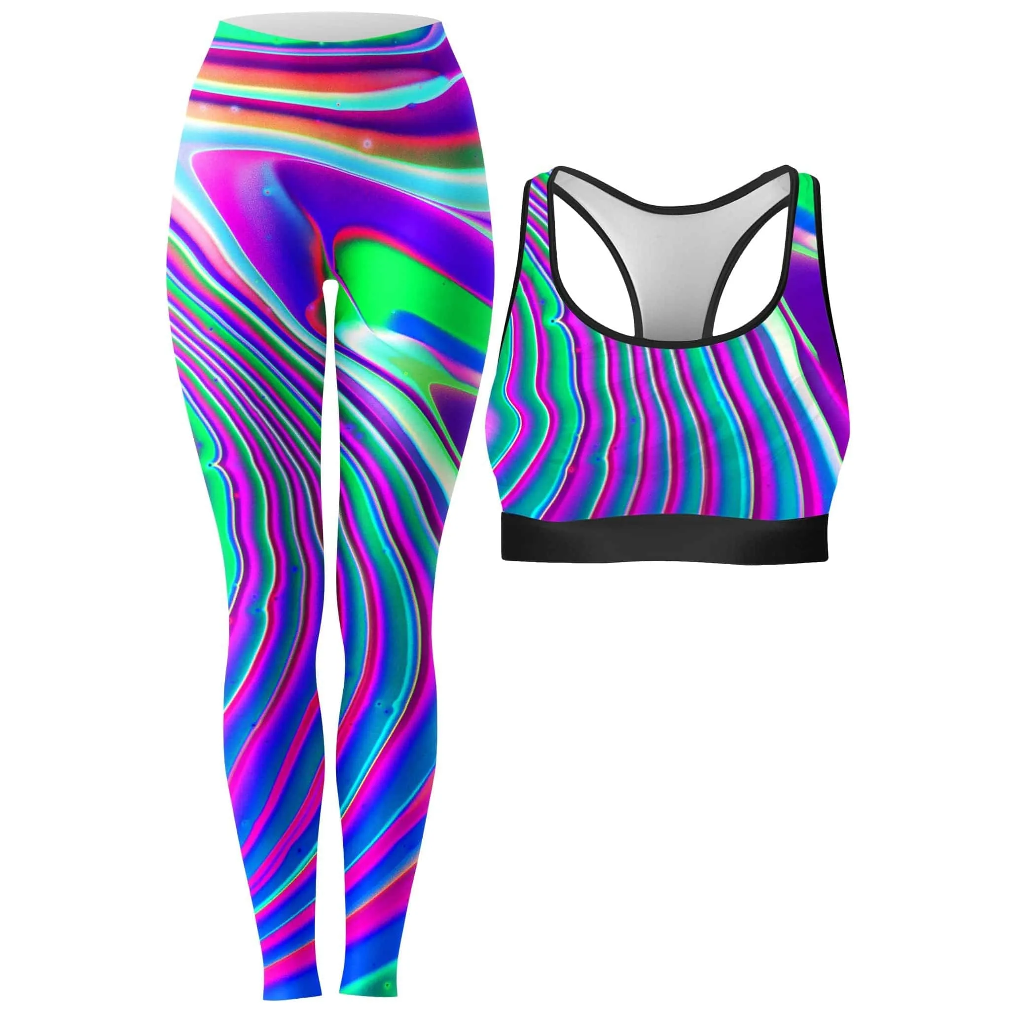 Tangerine Dream Rave Bra and Leggings Combo sold by iEDM
