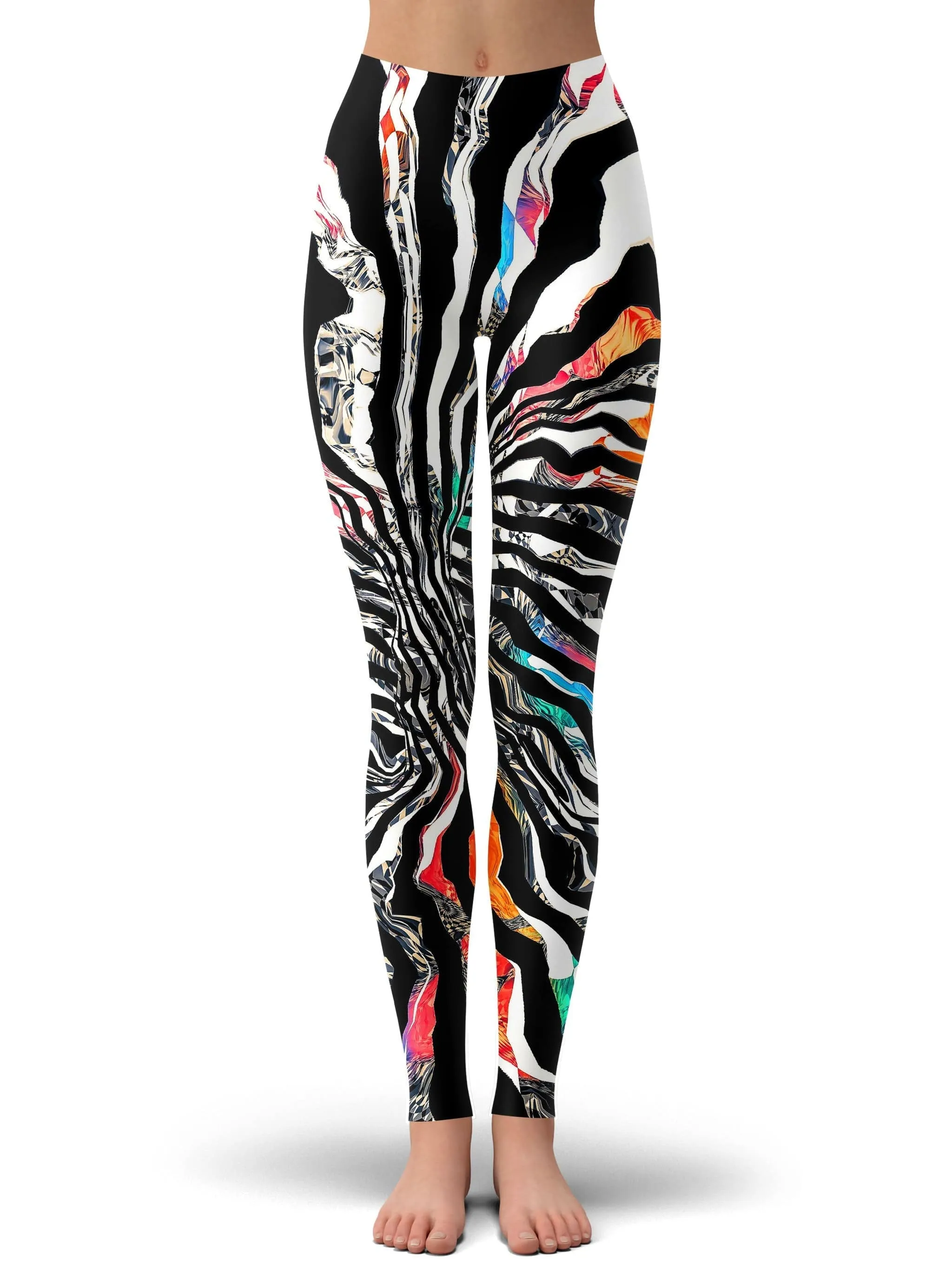 Stripped Chaos Crop Top and Leggings Combo sold by iEDM product image thumbnail 3