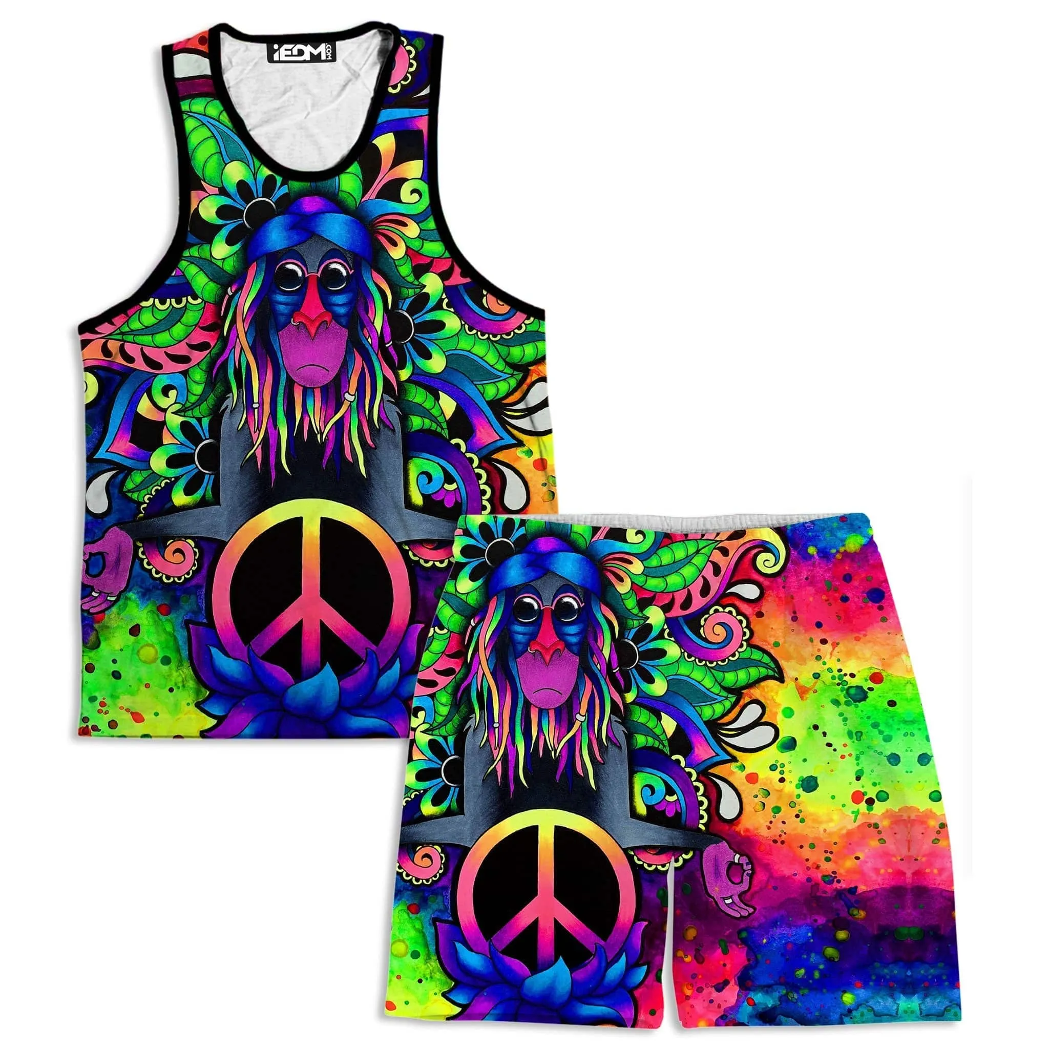 Peace Rafiki Men's Tank and Shorts Combo sold by iEDM