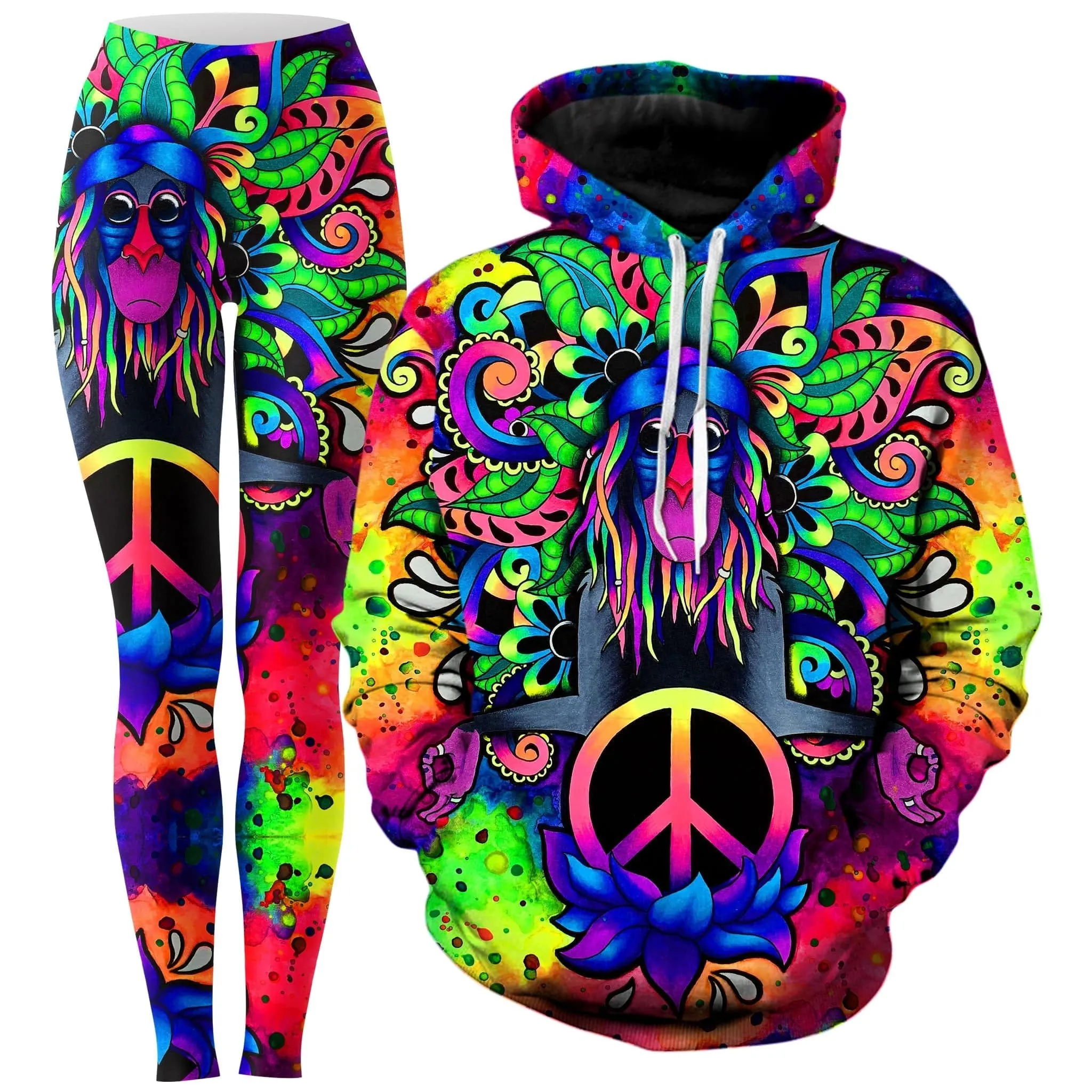 Peace Rafiki Hoodie and Leggings Combo sold by iEDM