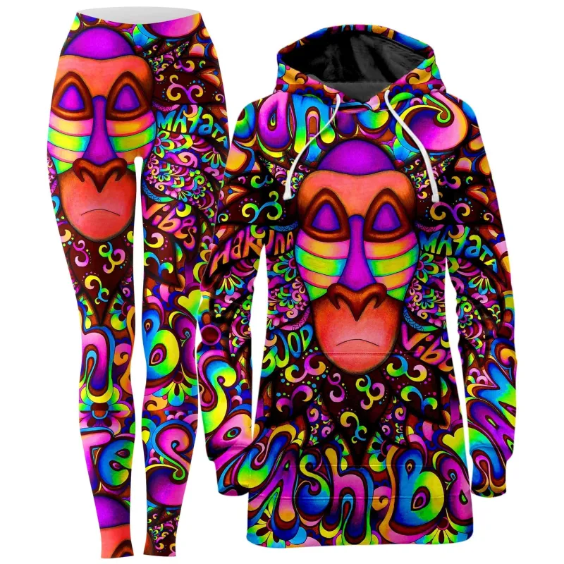 Rafiki Vibes Hoodie Dress and Leggings Combo sold by iEDM