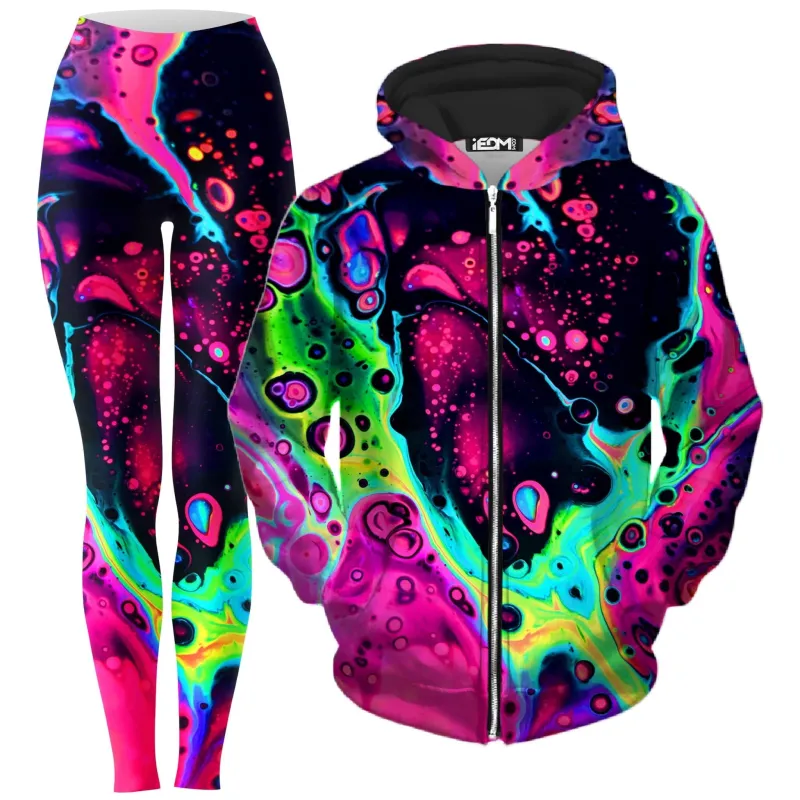 Heart Zip-Up Hoodie and Leggings Combo sold by iEDM