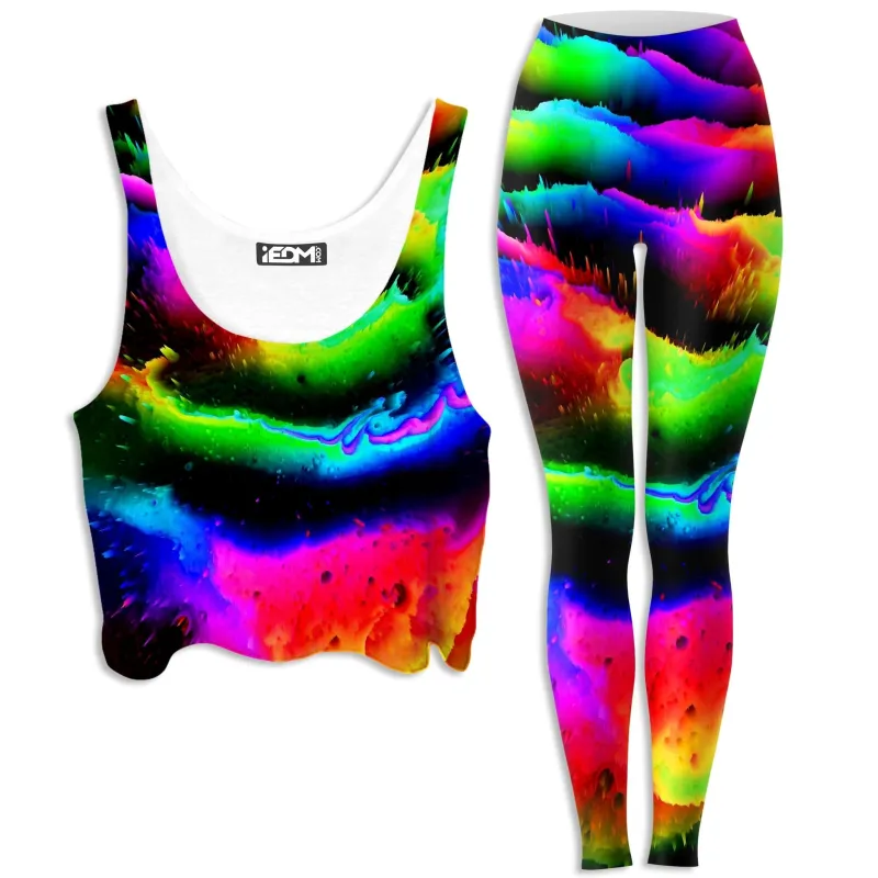 Intergalactic Rush Crop Top and Leggings Combo sold by iEDM