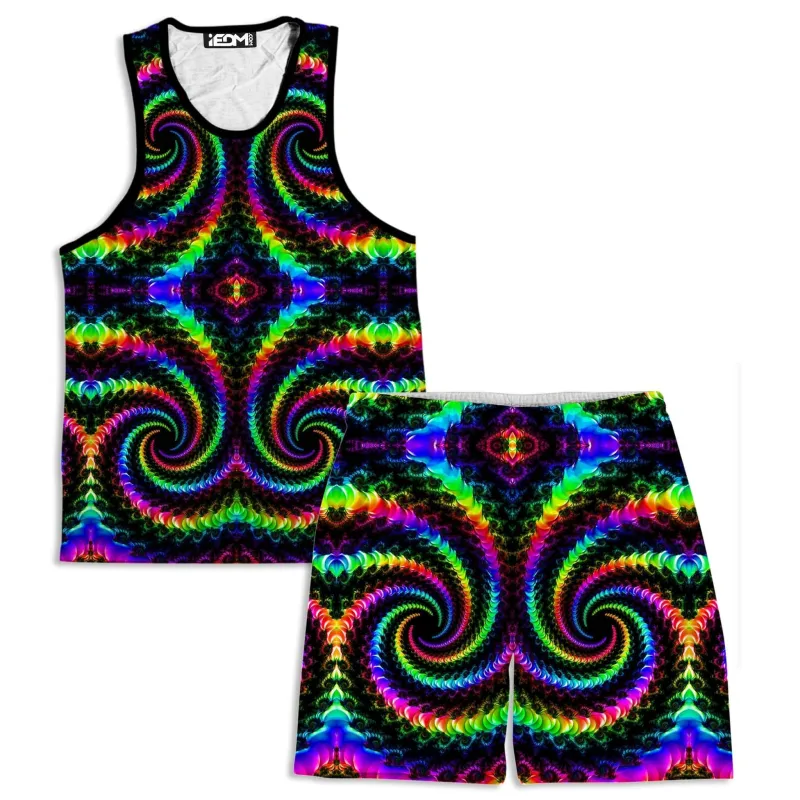 Fractaled Vision Men's Tank and Shorts Combo sold by iEDM