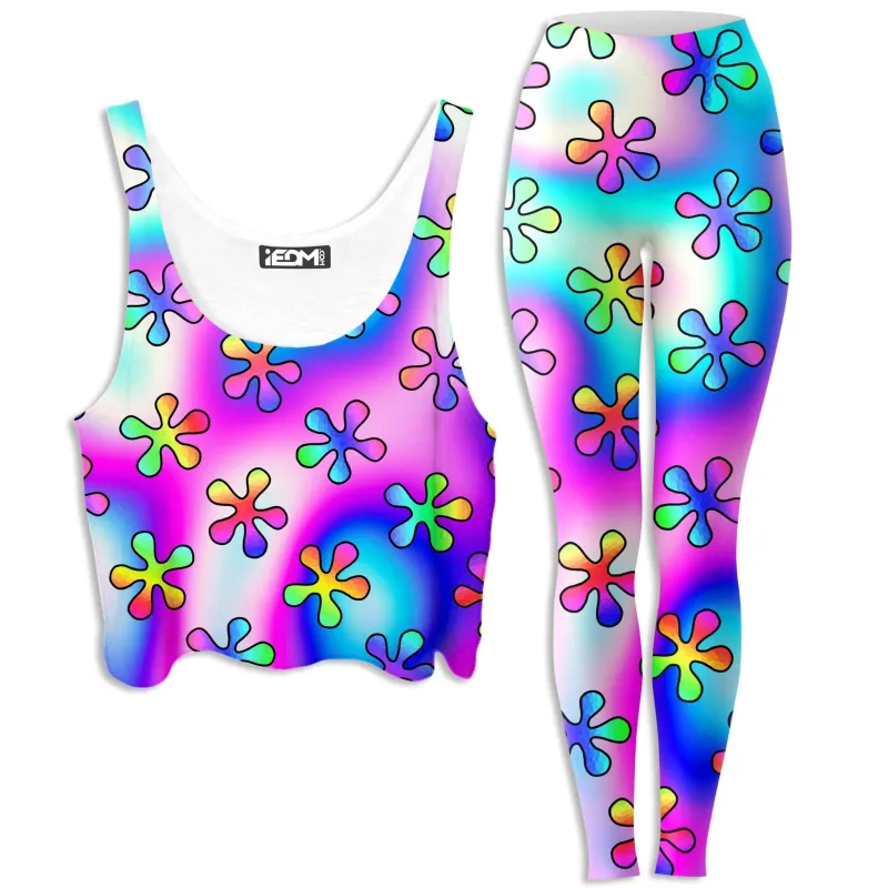 Groovy Trip Crop Top and Leggings Combo sold by iEDM