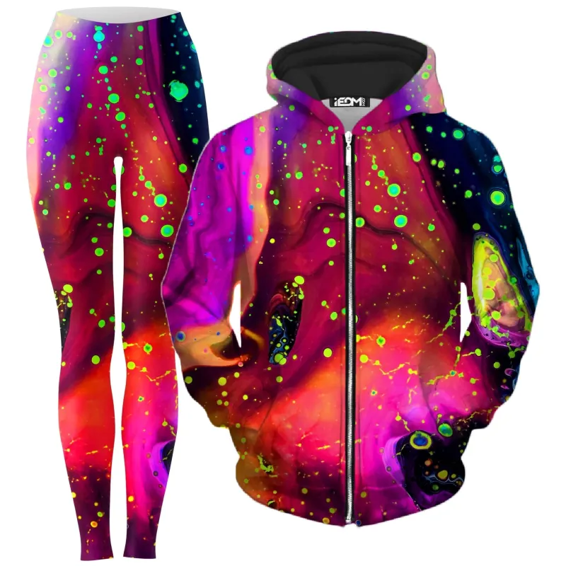 Cosmos Zip-Up Hoodie and Leggings Combo sold by iEDM