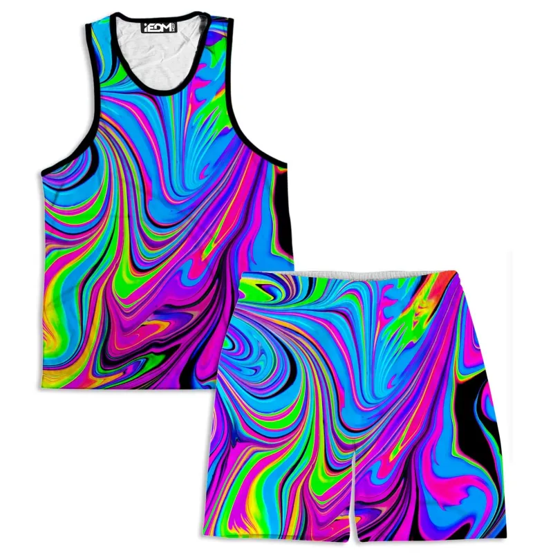 Cosmic Flow Men's Tank and Shorts Combo sold by iEDM