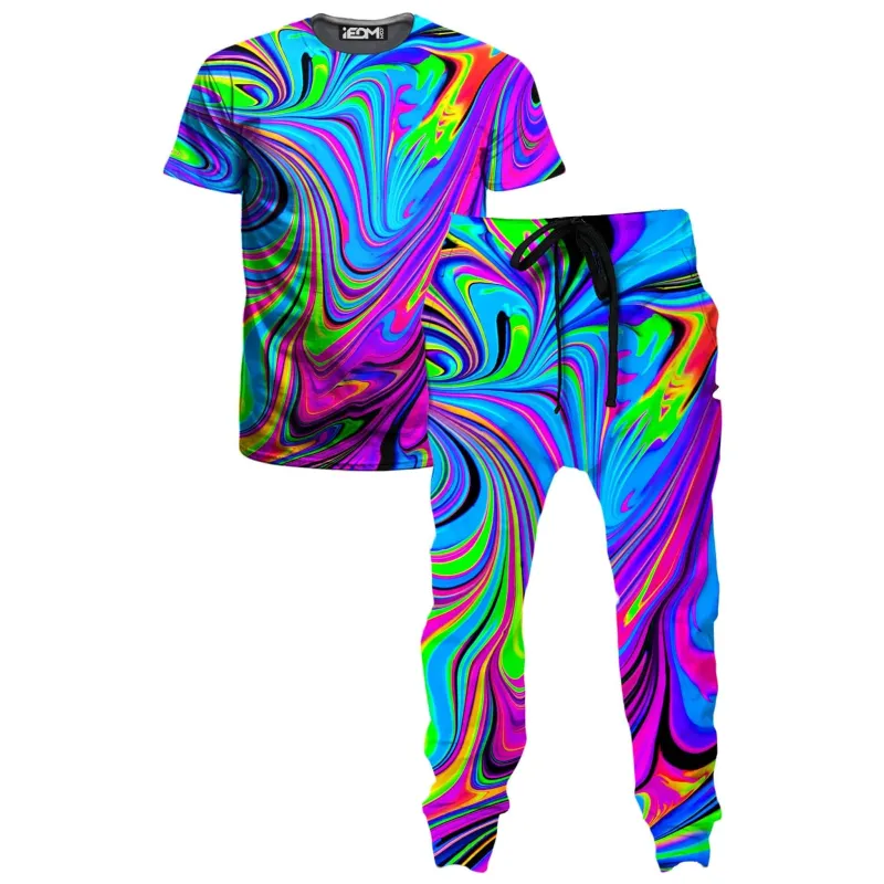 Cosmic Flow T-Shirt and Joggers Combo made by iEDM