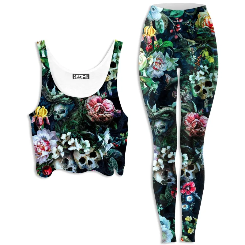 Dark Splendor Crop Top and Leggings Combo sold by iEDM