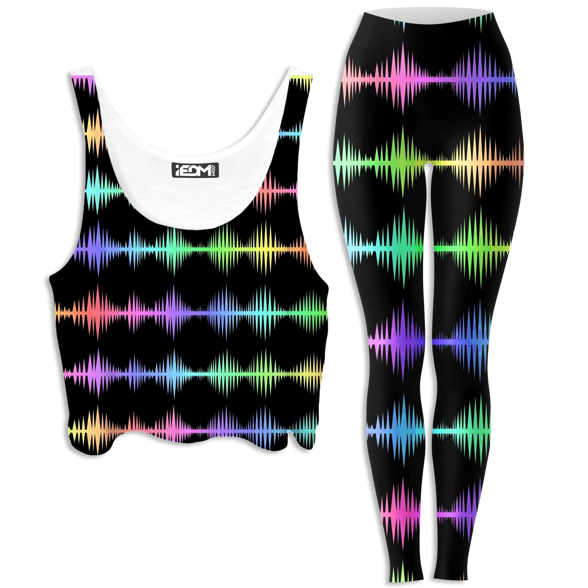Equalizer Sound Waves Crop Top and Leggings Combo sold by iEDM