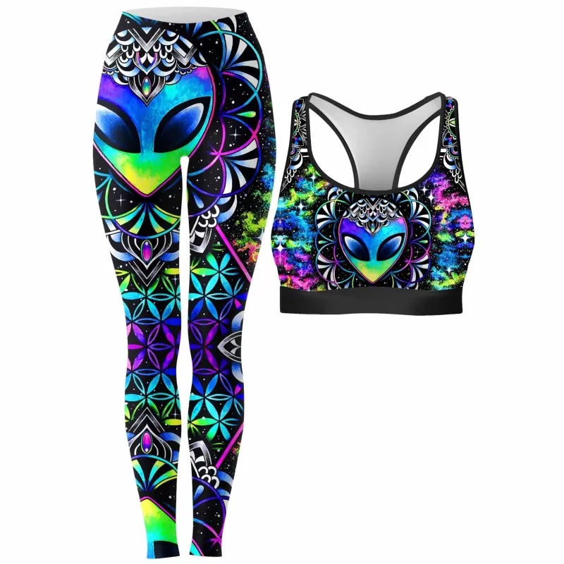Conscious Cosmos Rave Bra and Leggings Combo sold by iEDM