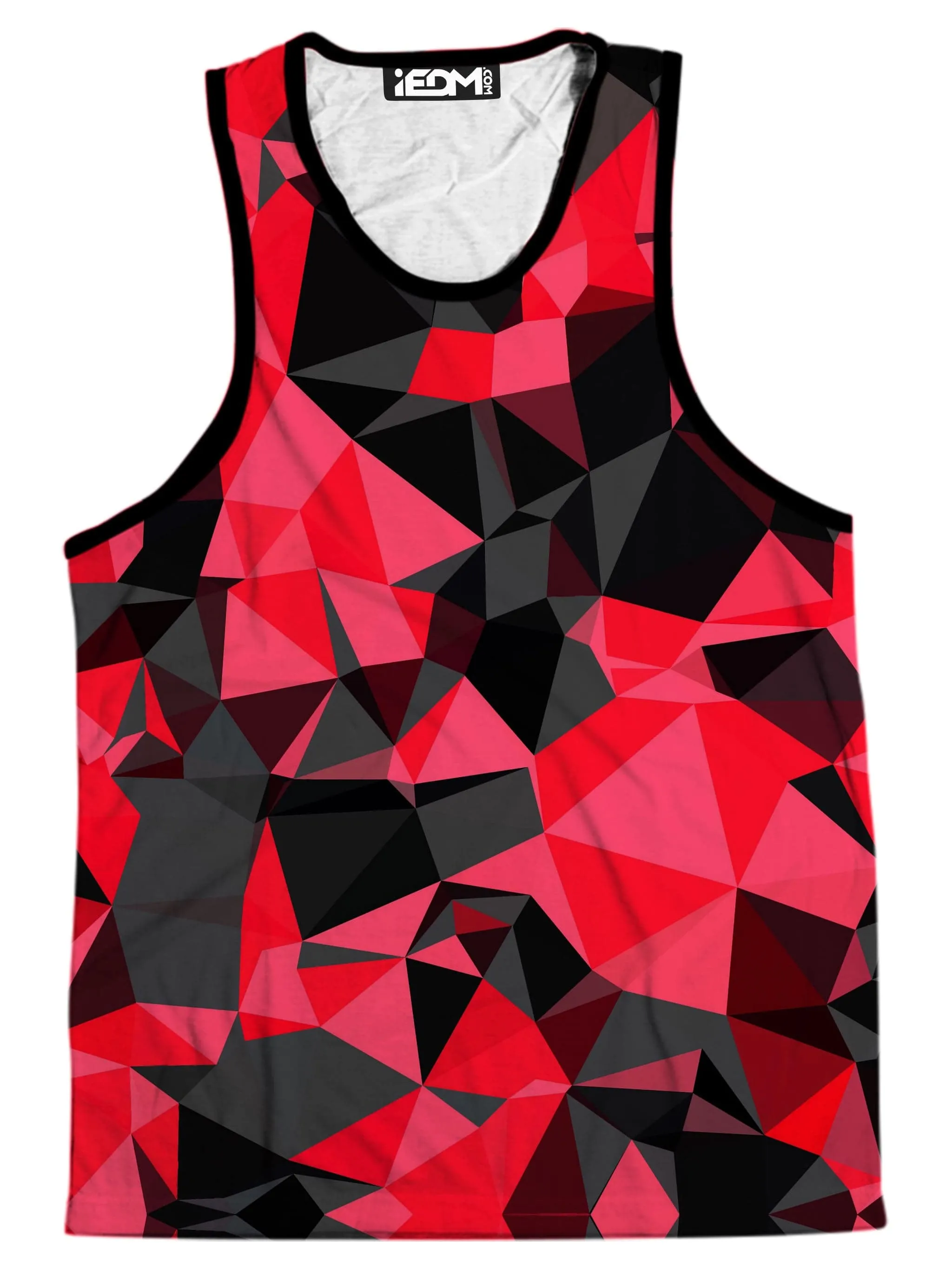 Red and Black Geo Men's Tank sold by iEDM
