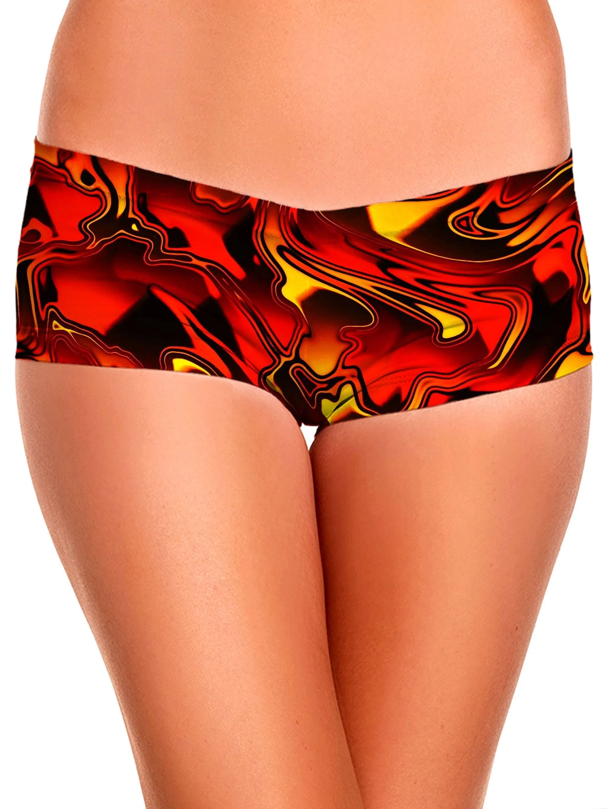 Fire Chromatic Melt Booty Shorts sold by iEDM