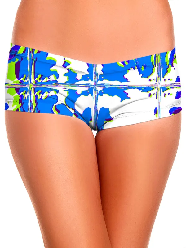 Blue Rave Glitch Booty Shorts sold by iEDM