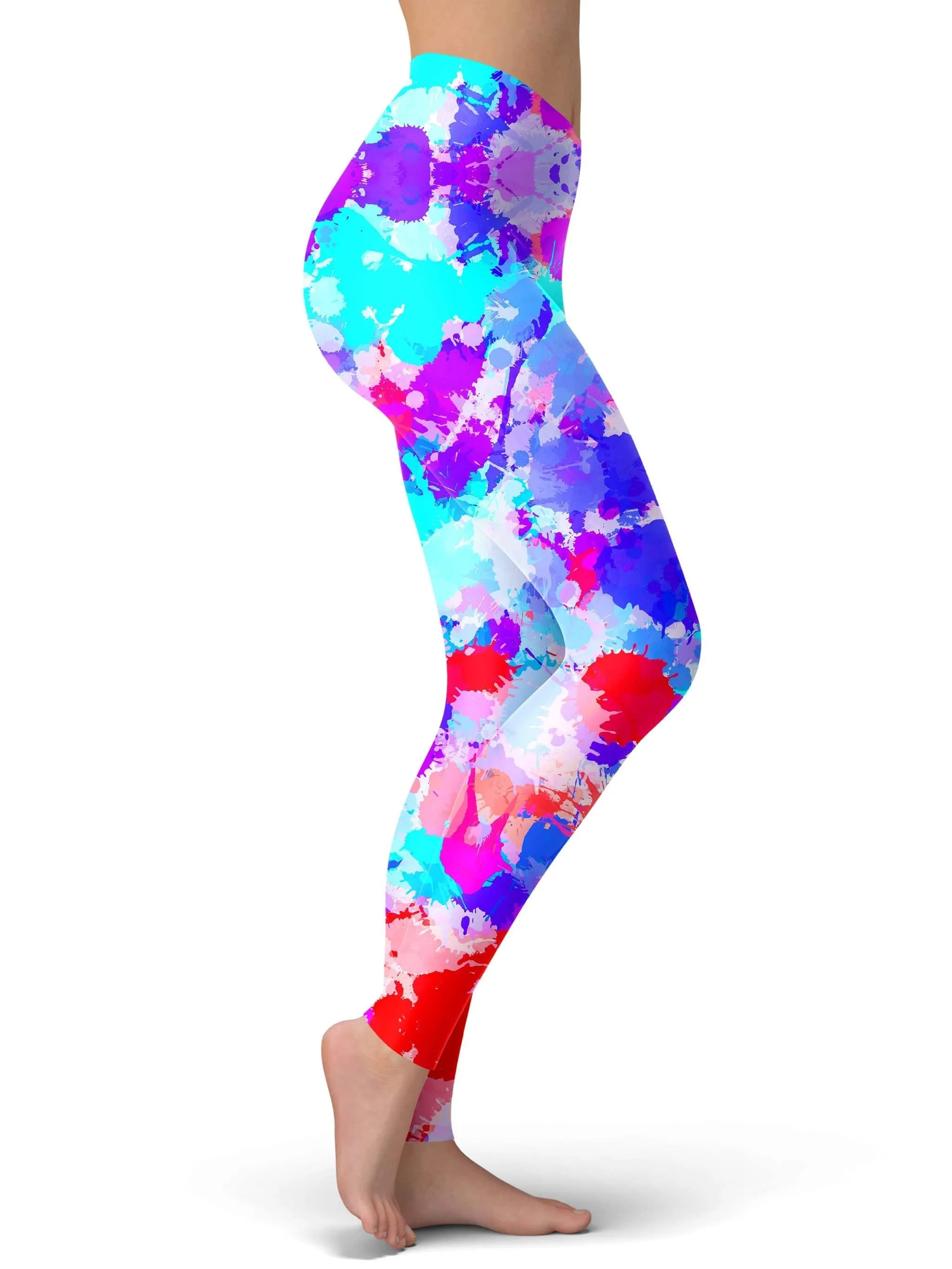 Cherry Frost Paint Splatter Leggings sold by iEDM product image thumbnail 2
